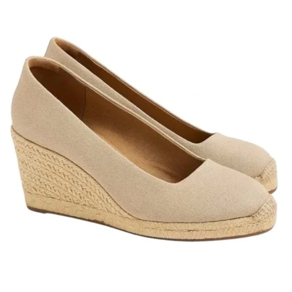 J. Crew Shoes - J crew Canvas espadrille wedges